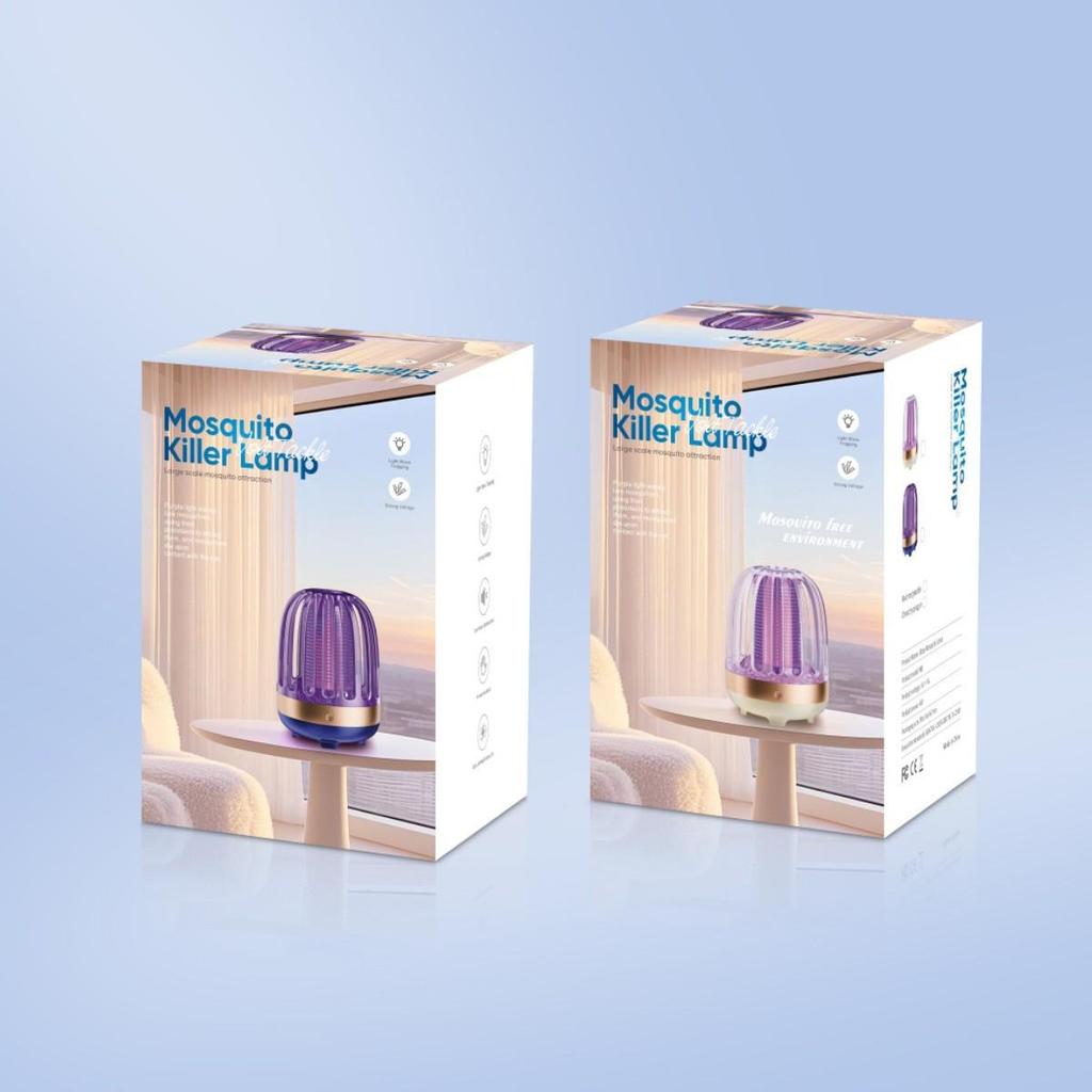 Dual-Use Electric Mosquito Killer Lamp: Rechargeable, Plug-In, with Mosquito Attractant and Repellent Functions for Household Use.