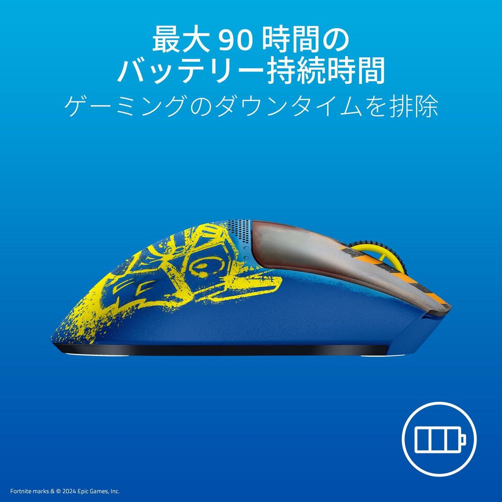 Herní myš FORTNITE Razer DeathAdder V3 Pro Fortnite Edition bezdrátová 63g pokročilý ergonomický tvar Nejlepší ve své třídě optický snímač Focus Pro 30K 3rd