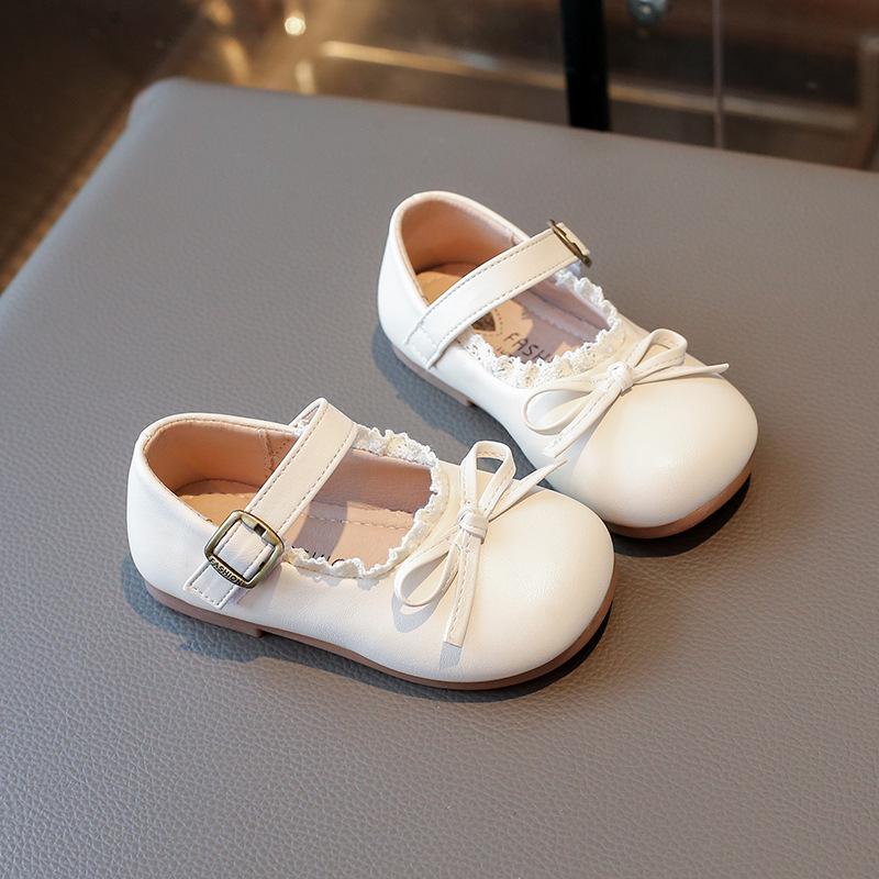 Korean Style Girls' Bow Princess Shoes – Soft Sole, Versatile for Spring/Autumn 2026