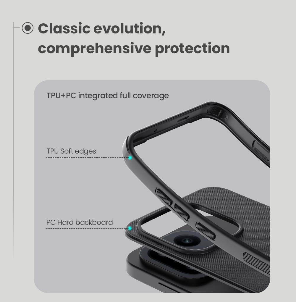 Nillkin for OnePlus 15 Case Super Frosted Pro Hard PC + TPU Soft Frame Bumper Matte Camera protection Shockproof Back Cover