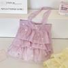 Elegant Polyester Shoulder Bag With Hidden Pockets For Work And School
