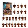 Dachshund Dog Advent Calendar 2025 24 Days Christmas Countdown Calendar with 2D Acrylic Hanging Dachshund Ornaments for Xmas Tree Decor
