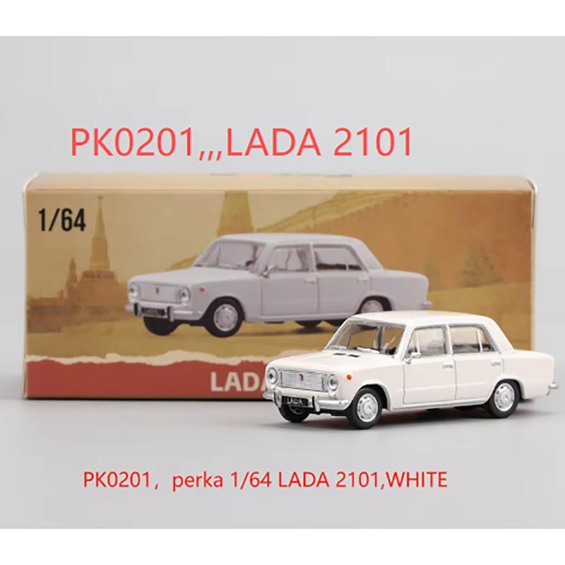 Diecast 1/64 Scale Perka LADA 1970 Vintage Classic Sedan 2101 2105 FSO Polonez Alloy Car Model Collection Ornament Decoration