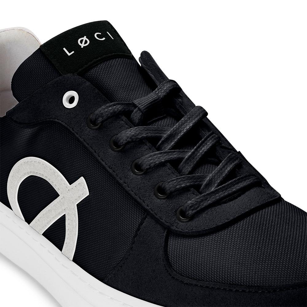 Loci Seven Vegan Sneakers Black/White/White Lc-007-002