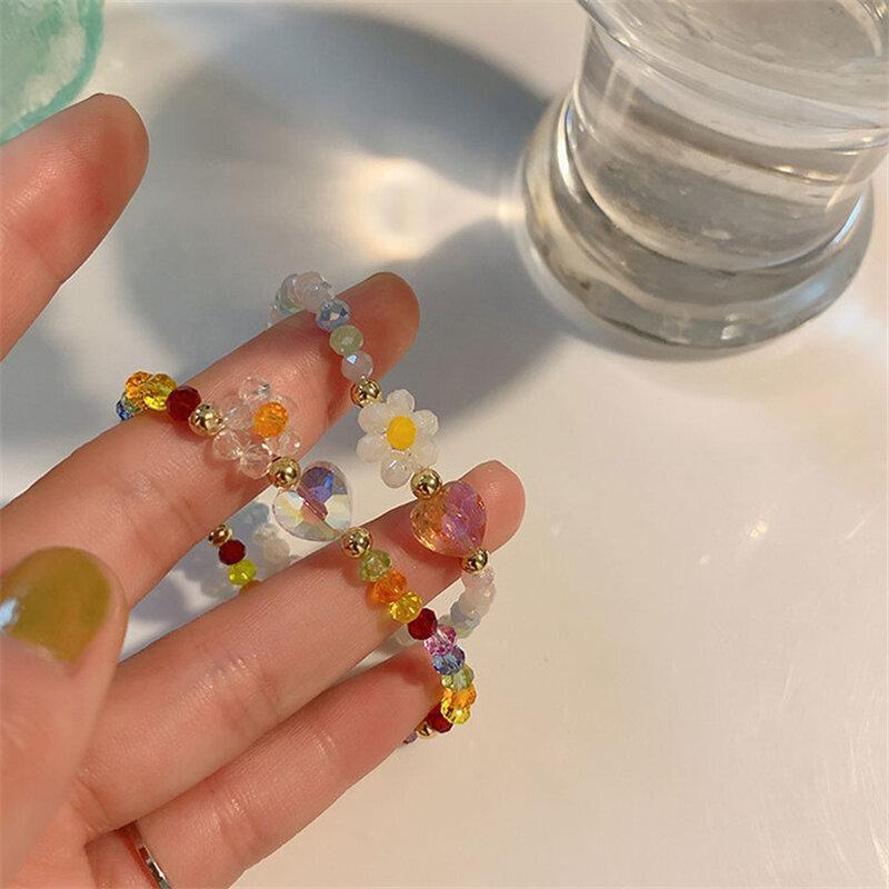 Broken Silver Faux Pearl Bracelet Fashion Charm Women INS Round Bead Bracelets Personality Girls Small Design Irregularly Cut Party Jewelry Gifts