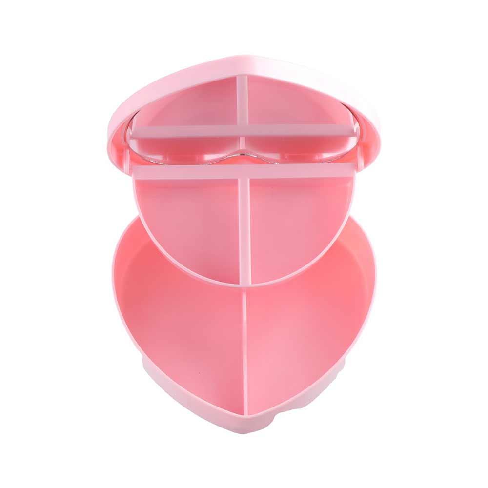 Heart-shaped Jewelry  Box Sundries Container Girls Makeup Storage Box Desktop Cosmetic Organizer