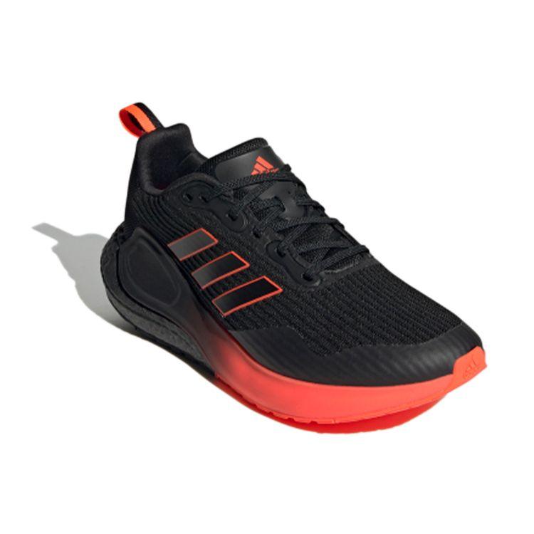 Adidas Alphalava Comfortable Outdoor Sports Breathable Fabric Low-Top Marathon Running Shoes Unisex Running Shoes Black Red H05040