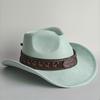 New Western Cowboy Hat For Women Men With Shapeable 7.5Cm Wide Brim Western Suede Hat For Cowboys And Cowgirls Sombrero Vaquero
