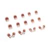 24 Pcs Super Sweet Love Manicure Autumn and Winter Warm Heart Caramel Amber Blush Wear Nail Sweet White Fake Nails