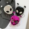 Alien Pattern Shoulder Bag PU Leather Halloween Purse for Women Chain Crossbody Messenger Bag Halloween Female Chic Purse CLE