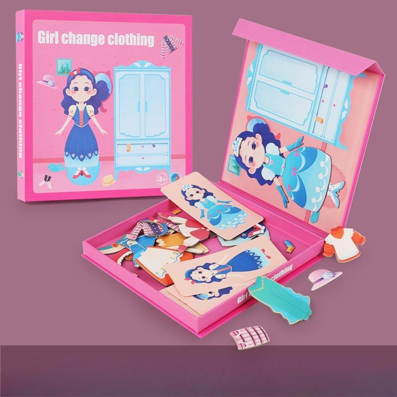 Children'S Magnetic Puzzles, Educational Early Education, Traffic Figures, Ocean Dressing, Magnetic Stickers, Collage, Paper Toys