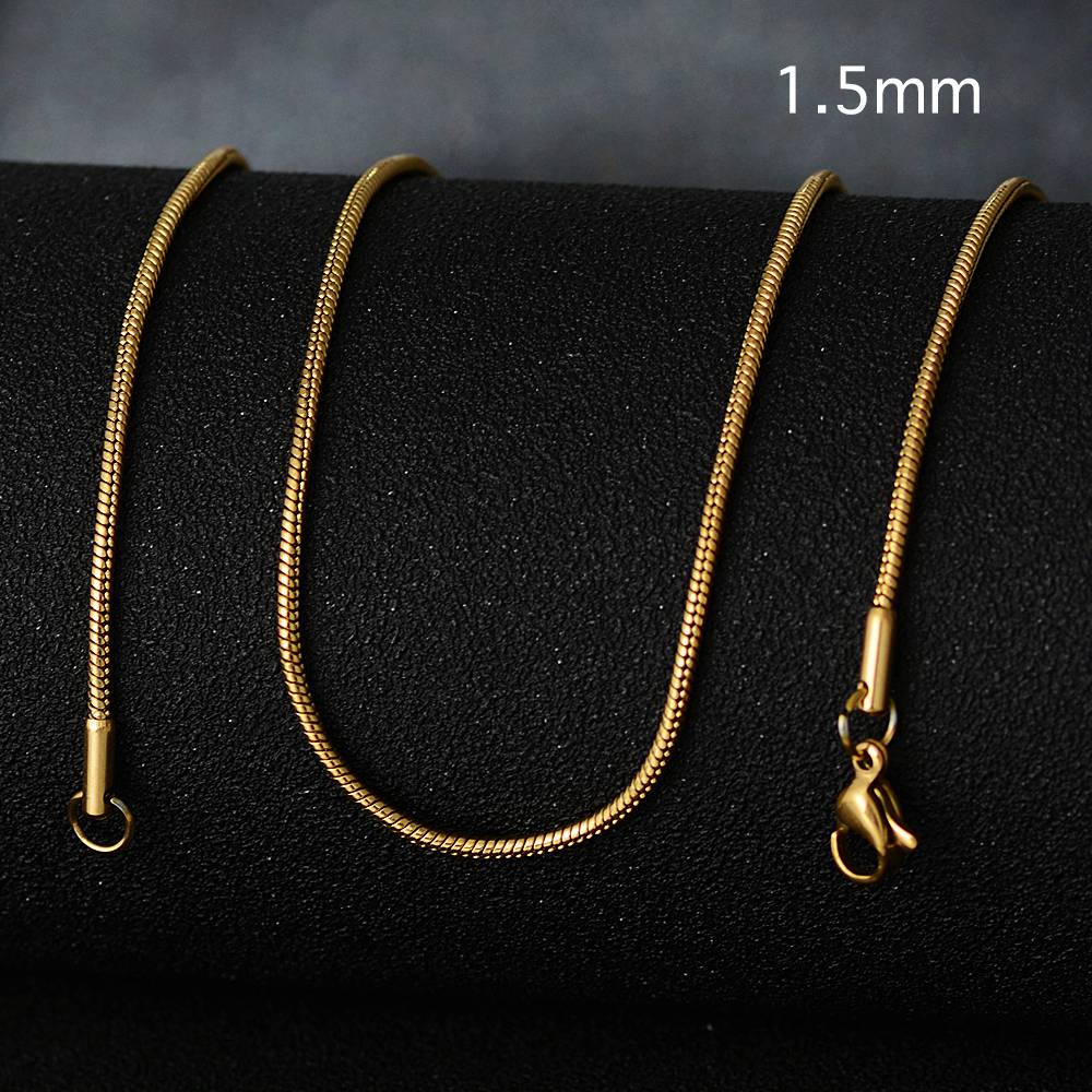 50cm Nuova Moda Catena in Acciaio Inossidabile 1,2-3mm Colore Argento Oro Rosa Collana Gioielli Placcatura Sottovuoto Accessori Choker Collare