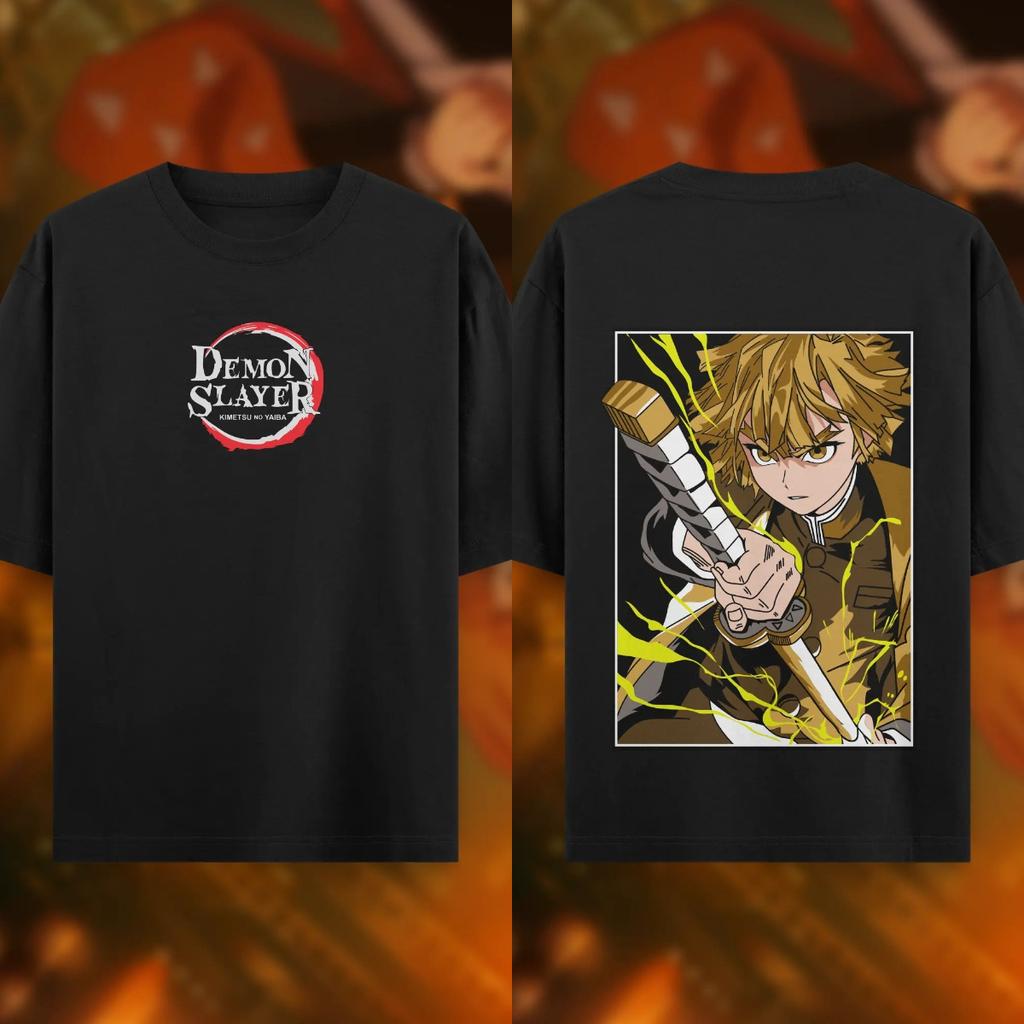 Letní pánské tričko s anime potiskem Demon Slayer Kreslený nadrozměrný top Pánské Dámské Unisex Krátký rukáv Vysoce kvalitní Těžká bavlna