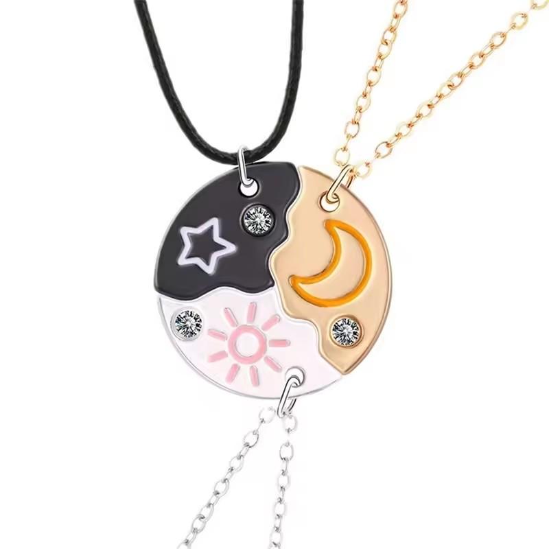 2/3pcs Friendship Necklaces for Women Girls Kawaii Best Friends Mom Daughter Pendant Chain BFF Jewelry Accessories Gifts