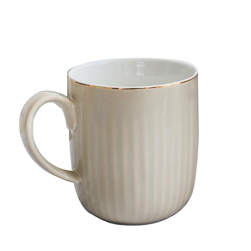 400ml Gold Stripe Mug Cute Mugs Coffee Cups Personalized Gift Cup for Tea Original and Funny Cups To Give Away Drinkware Travel