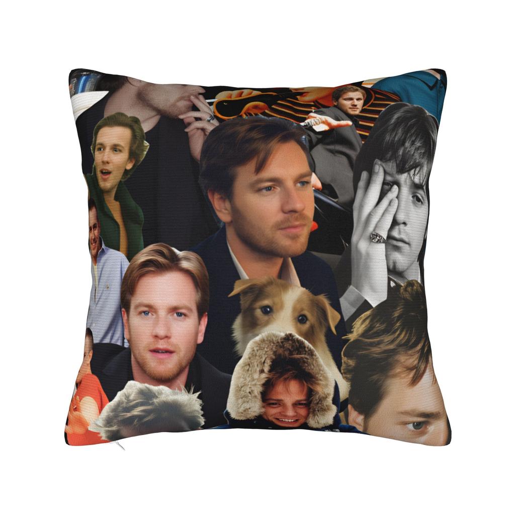 Ewan McGregor jako Ježíš Veselé Velikonoce Povlak na polštář Měkký povlak na polštář Potah na polštář Retro Trendy povlaky na polštář do obývacího pokoje Židle