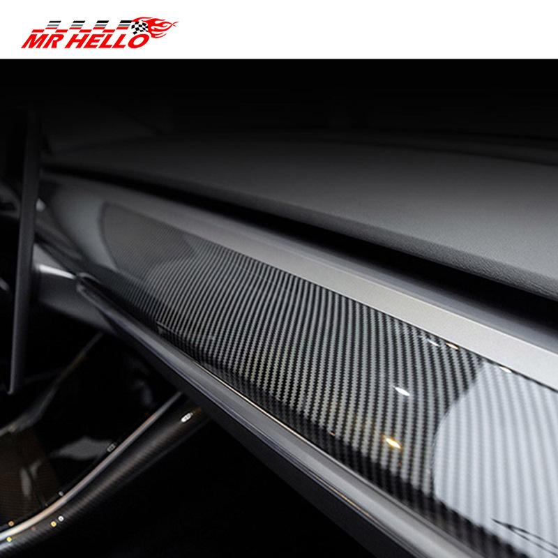 Car Center Console Dashboard Cover For Tesla Model 3 Y Carbon Fiber ABS Interior Accessories