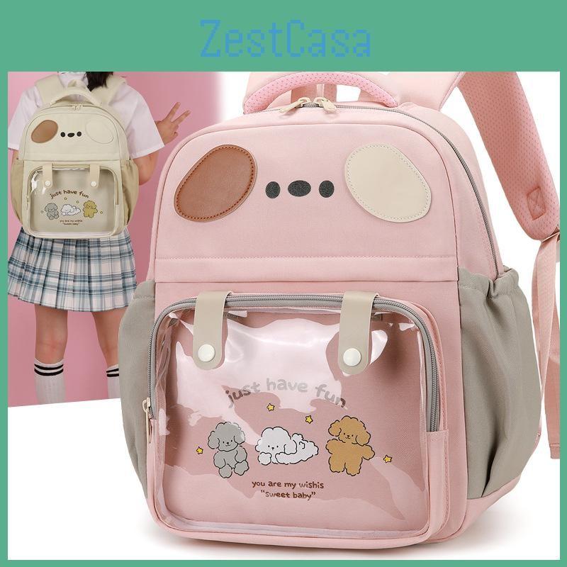 Puppy Cartoon Letter Kids Clear Backpack Cute Animal Design Toddler Bag School