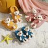 Home Floor Noise Prevention Thermal Cushion Teddy Bear Poggle Slippers