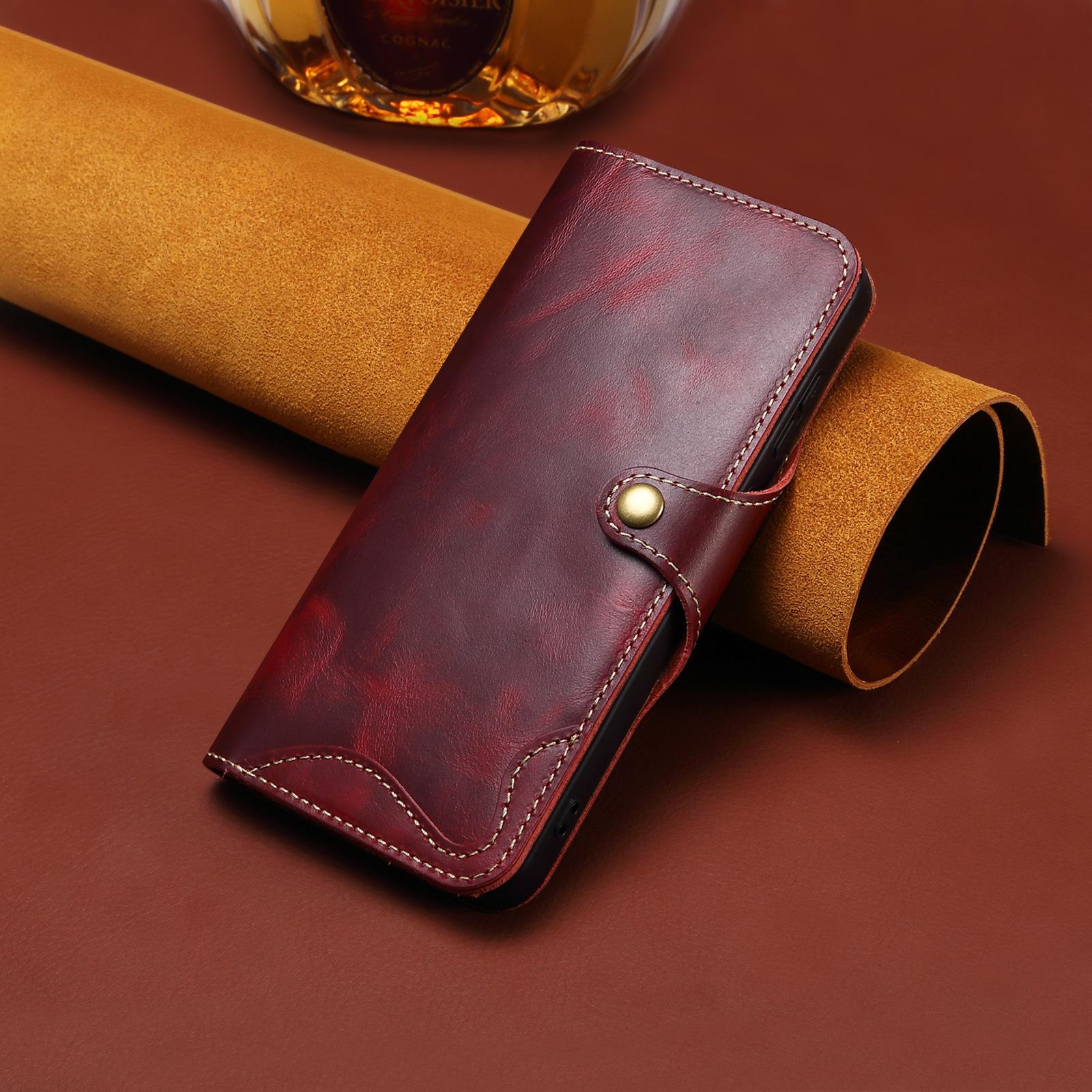 

Oil Wax Leather Case for Samsung Galaxy S26 Ultra S25 Edge S24 Plus S23 Fe S22 S21 S20 Note20 Ultra Card Holder Hand Strap Cover Galaxy Note20 червоний