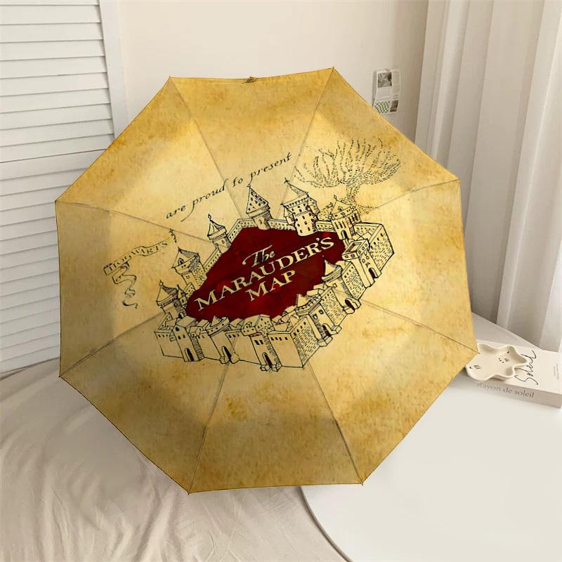 

1PC Warner Marauder s Map Hogwarts Umbrella-8-Rib Reinforced, Automatic Open, Lightweight-A115