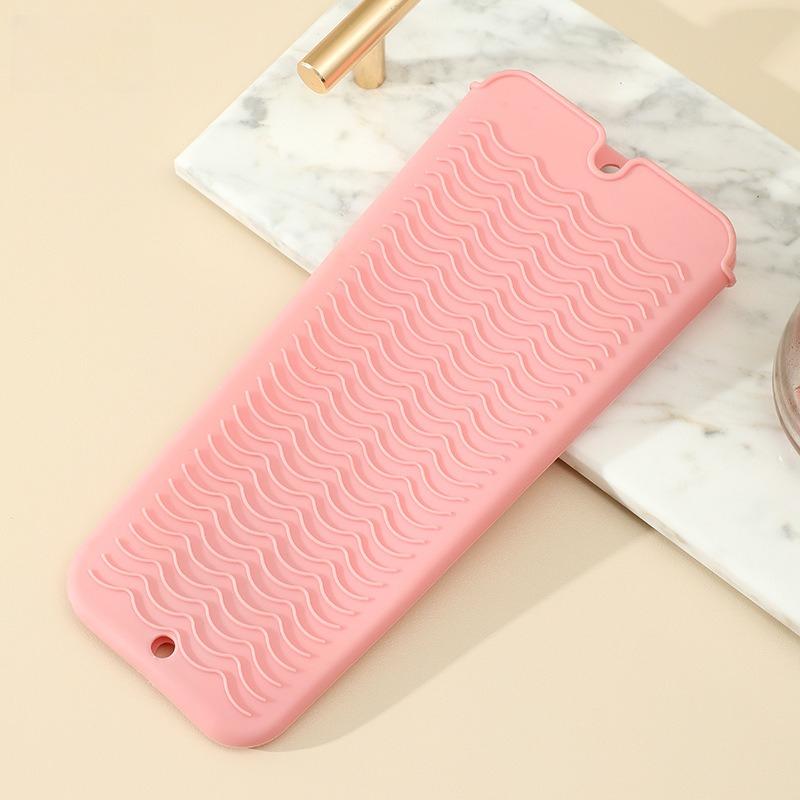 1pc Silicone Curling Iron Heat Insulation Cover, High Temperature Resistant Tool, Non-slip, Portable Storage Bag