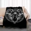 Satan Demon Evil Throw Blanket Bedspread Fleece Flannel Soft Warm Blankets Print Funny Birthday Gift Home Textiles Sofa Decor