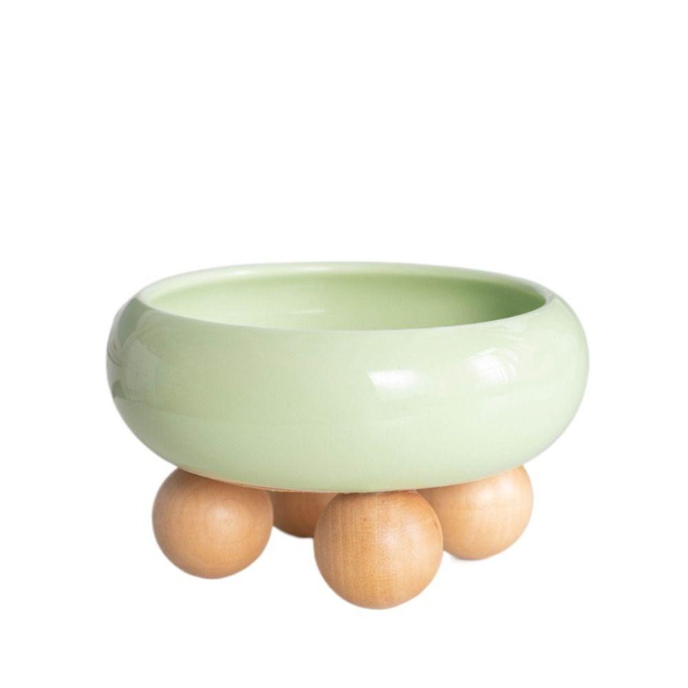 

Милая миска для еды и воды для кошек Новейший дизайн Приподнятая миска для питомца Приподнятая круглая миска для котенка Собака Green-Single layer