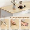 Kitchen Trolley on Wheels, Worktop, Drawer, Shelves, Towel Rack, White