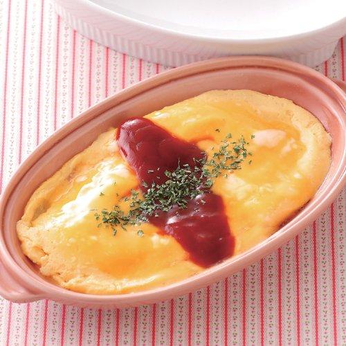RAO3Z Quickly Make a Runny Omelet or Omelet Rice In the Microwave! Arita Ware Rolled Omelette, Light Pink