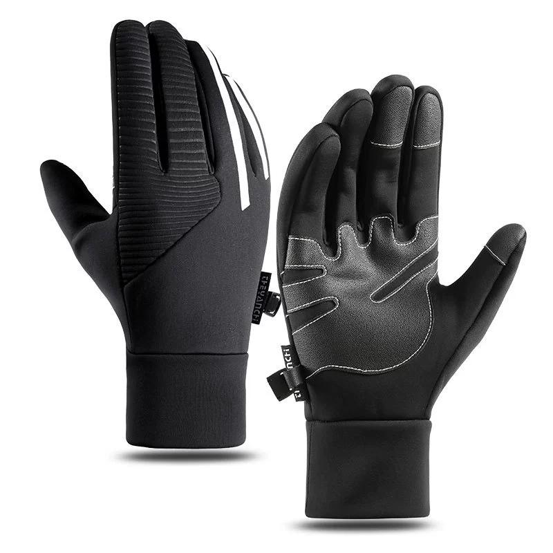 

Sports Warm Ski Gloves for Men Women Touch Screen Ski Inner Gloves Bicycle Riding Cold-Proof Outdoor Glove New Winter L чорний