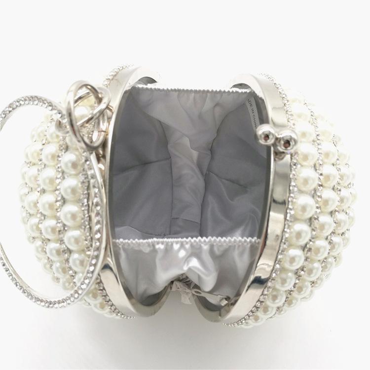 Pearl Spherical Evening Bag: Handcrafted, Versatile Makeup & Dinner Clutch