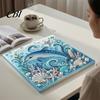 Easy Faux Pearl Crafting Project Ocean Painting Kit, Marine Life 3D Art DIY Beginner Friendly Kit Sea Turtle Fish Picture Craft Set for Adults,