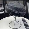 Australian Hair Light Luxury French Celebrity Style White Mesh Bow Top Hat Women's Autumn and Winter Elegant and Sweet Temperament Beret