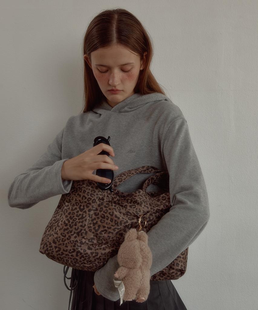 Leterie Suede Square Leopard Shoulder Bag_Brown
