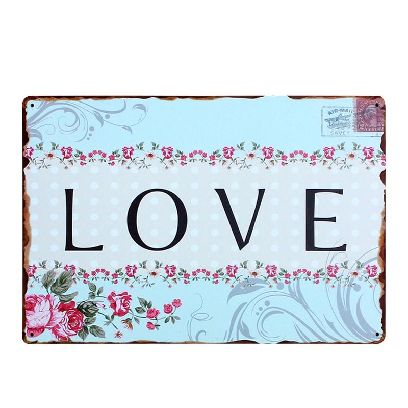 Lovely Flower WELCOME To My Home Iron Metal Poster Tin Sign Plate Wall Decoration Vintage Art Painting Family Rule Plaque A392