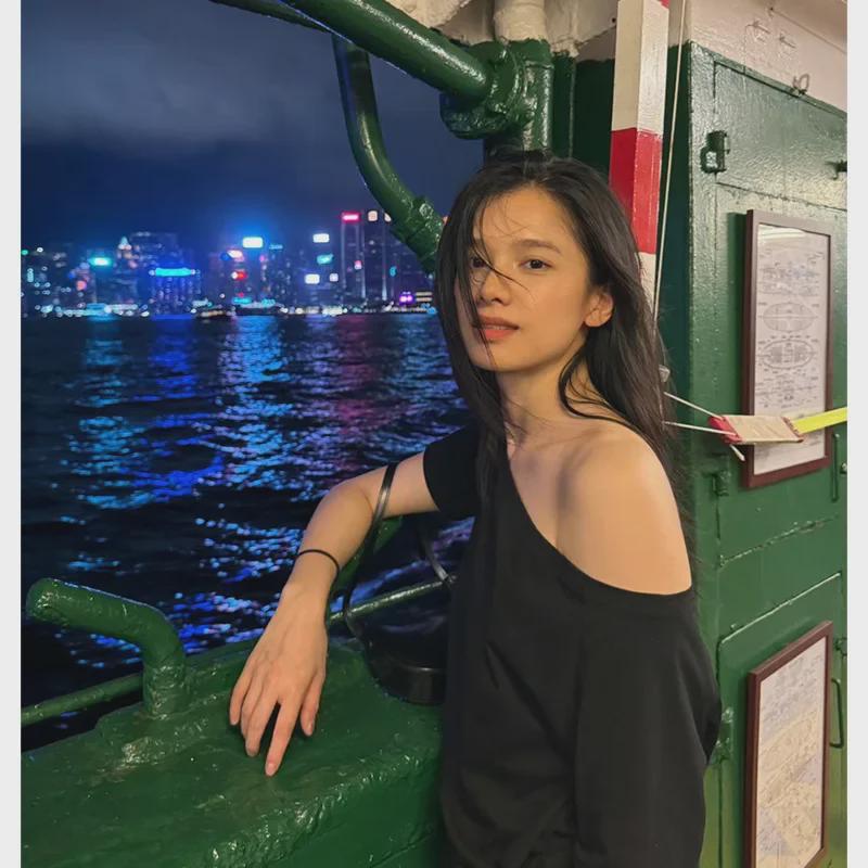 Casual One-Shoulder T-Shirt - Celebrity Style, Loose Fit, Short Sleeve