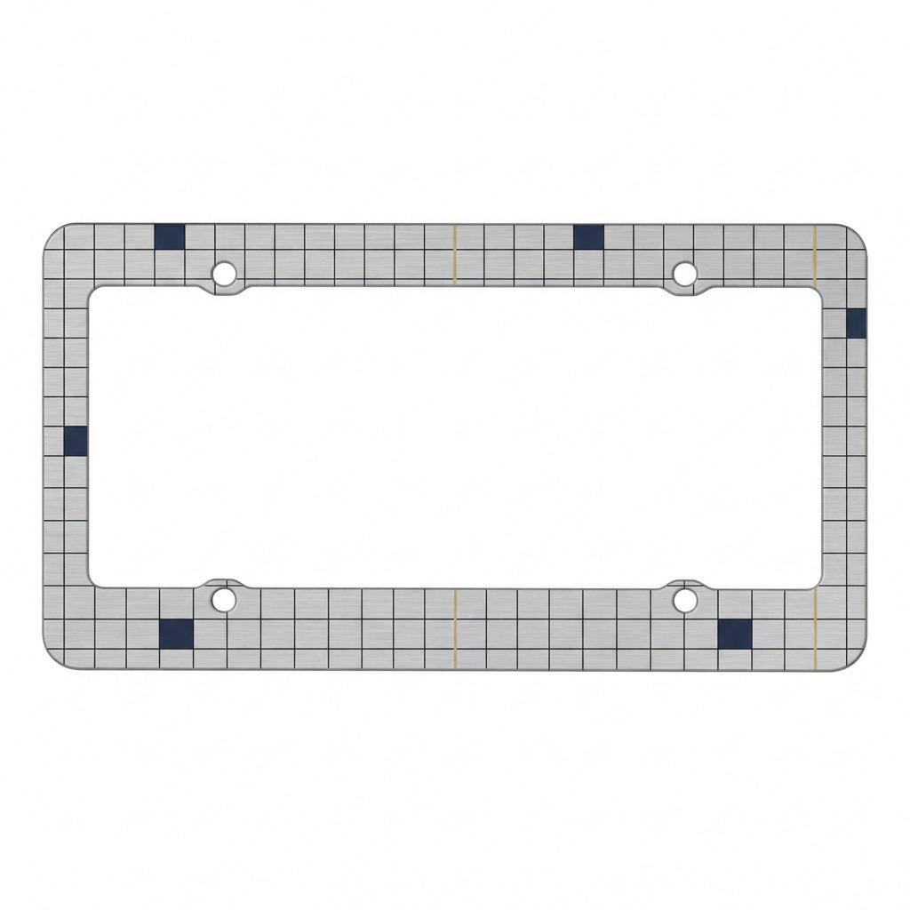 Metal Tag Frame Auto License Bracket Graphite Steering Wheel Icon Aluminum Print Car Custom Print