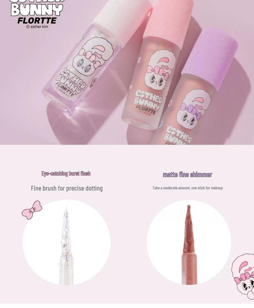 Born Pink FLORTTE/Flower Knows Liquid Eyeshadow Palette: Shimmer & Matte for Under Eye Brightening