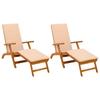 Adjustable and Foldable Sun Lounger 2 Pcs 55 X 146 X 91 Cm