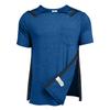 Camiseta de Recuperación Post-Cirugía para Hombres Cierre Completo de Broches Manga Corta Diseño Desgarrable Ropa Adaptable para Cuidado Médico