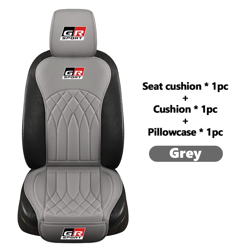 For Toyota Leather Car Seat Cushion Breathable Headrest Seat Protect Mat Accessories Camry Highlander C-HR Hilux Vios Rav4 Prius