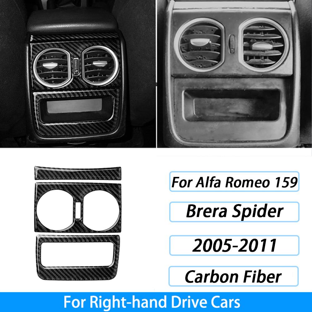 Carbon Fiber Gear Air Outlet Window Lift Steering Wheel Panel Suit Car Interior Accessories Sticker For Alfa Romeo 159 2005-2023