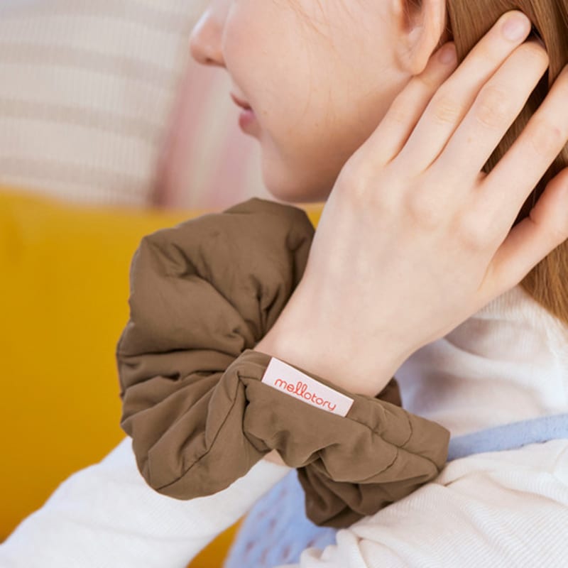 Mellotory Kissen großer Haargummi (braun)