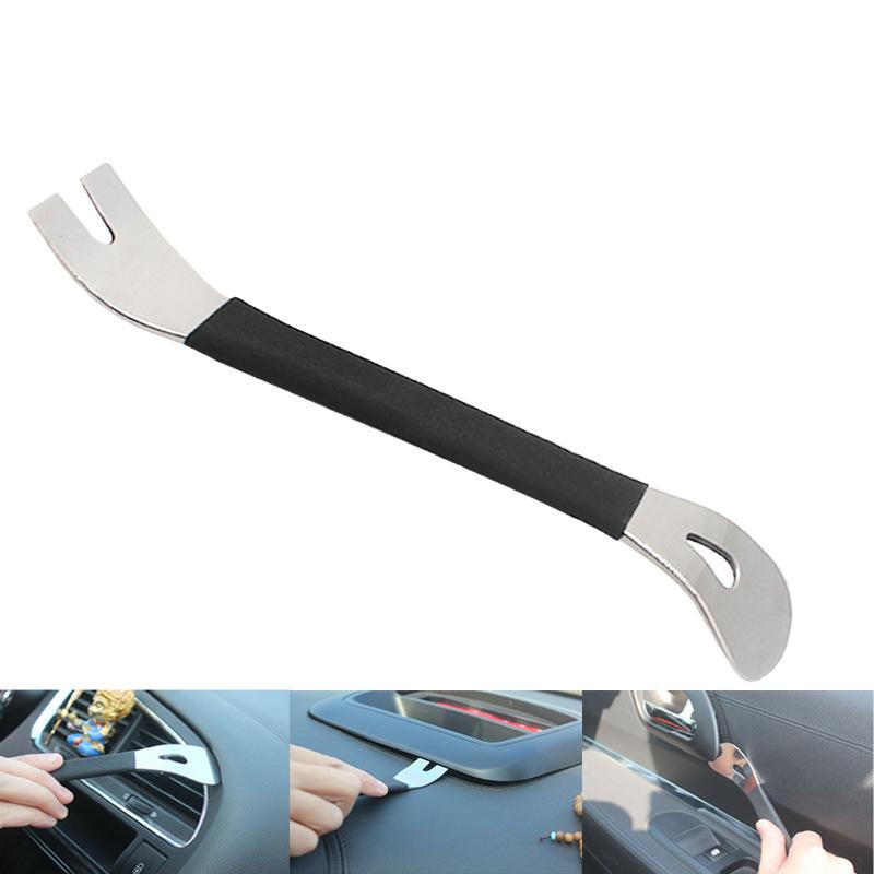 1PC Car Interior Clip Panel Trim Stainless Steel Pry Plate Buckle Driver for Car Modification Removal of Audio Navigation Center