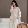 Autumn And Winter Pajamas Women'S German Velvet Warm Long-Sleeved Cardigan Can Be Worn Outside Loungewear Winter Thin Velvet Simple Casual Suit