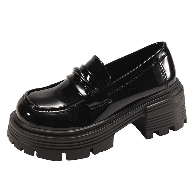 

Весна 2025 года, новая корейская версия, ленивые туфли JK single с одной педалью, женские туфли-муффины на толстом каблуке с круглым носком, в стиле колледжа 40