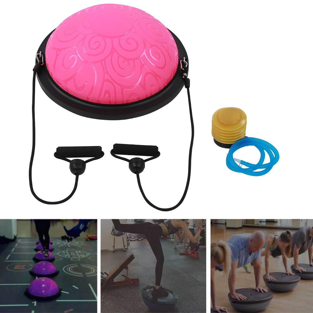 Thicken Explosionproof Balancing Half Ball Trainer Yoga Pilates Fitness Exercise EquipmentPink