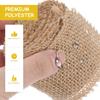 Natural Color Jute Burlap Ribbon Roll 2M Length 6Cm Width Eco Friendly Burlap Ribbon Green for Christmas Wedding Decoration Wrap