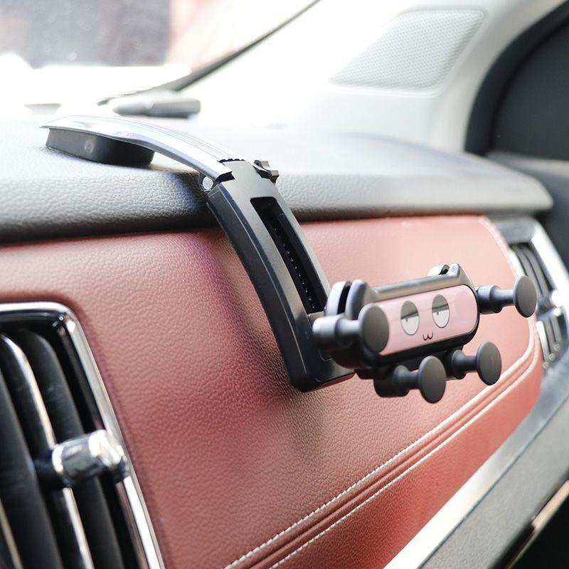 Gravity Sensing Car Phone Holder - Cute, Non-blocking, Multi-functional Cartoon Design for Vehicles